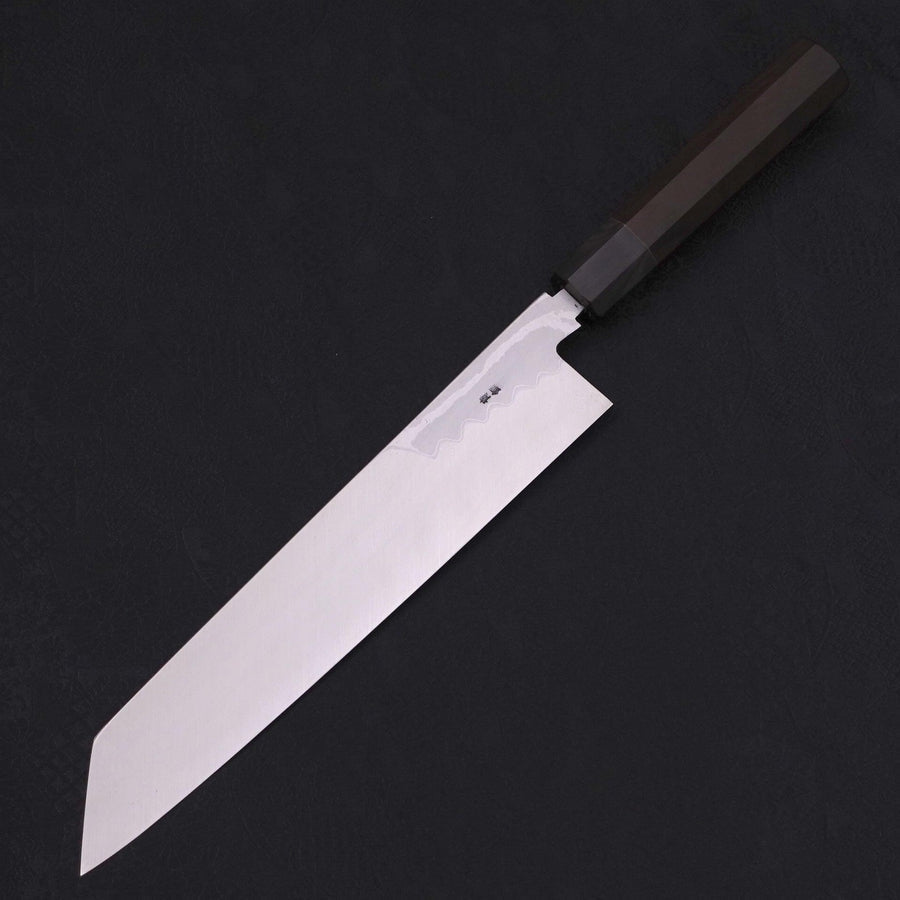 Kiritsuke Blue steel #2 Suminagashi Buffalo Ebony Handle 270mm-Blue steel #2-Suminagashi-Japanese Handle-[Musashi]-[Japanese-Kitchen-Knives]