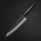 Kiritsuke Cobalt Stainless HRC62 Kurouchi Damascus Buffalo Ebony Handle 210mm (8.3”)-[Musashi]-[Japanese-Kitchen-Knives]