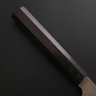 Kiritsuke Cobalt Stainless HRC62 Kurouchi Damascus Buffalo Ebony Handle 210mm (8.3”)-[Musashi]-[Japanese-Kitchen-Knives]