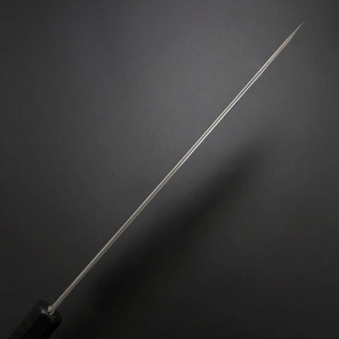 Kiritsuke Cobalt Stainless HRC62 Kurouchi Damascus Buffalo Ebony Handle 240mm (9.4”)-[Musashi]-[Japanese-Kitchen-Knives]
