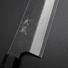 Kiritsuke Cobalt Stainless HRC62 Kurouchi Damascus Buffalo Ebony Handle 240mm-[Musashi]-[Japanese-Kitchen-Knives]