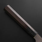 Kiritsuke Cobalt Stainless HRC62 Kurouchi Damascus Buffalo Ebony Handle 240mm-[Musashi]-[Japanese-Kitchen-Knives]