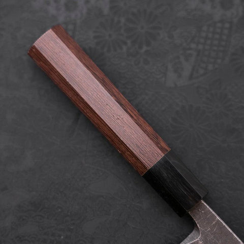 Kiritsuke Deba Blue Steel #2 Kurouchi Buffalo Wenge Handle 150mm (5.9”)-[Musashi]-[Japanese-Kitchen-Knives]