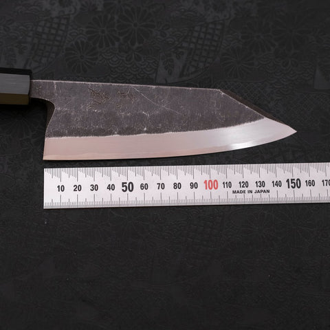 Kiritsuke Deba Blue Steel #2 Kurouchi Buffalo Wenge Handle 150mm (5.9”)-[Musashi]-[Japanese-Kitchen-Knives]