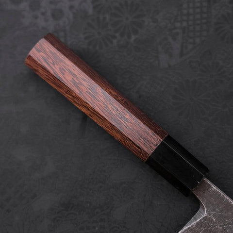 Kiritsuke Deba Blue Steel #2 Kurouchi Buffalo Wenge Handle 165mm (6.5”)-[Musashi]-[Japanese-Kitchen-Knives]