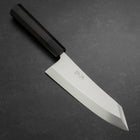 Kiritsuke Deba Honyaki Silver Steel #3 Mirror Buffalo Ebony Handle 180mm (7”)-[Musashi]-[Japanese-Kitchen-Knives]