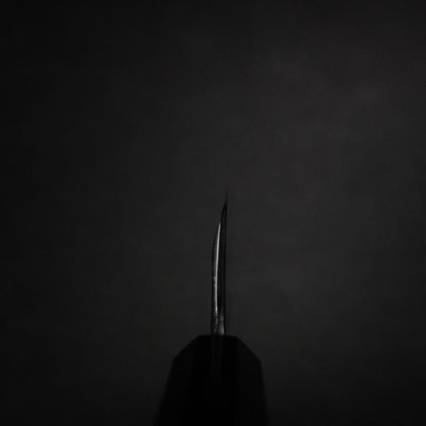 Kiritsuke Deba Silver Steel #3 Mirror Buffalo Ebony Handle 180mm (7”)-[Musashi]-[Japanese-Kitchen-Knives]