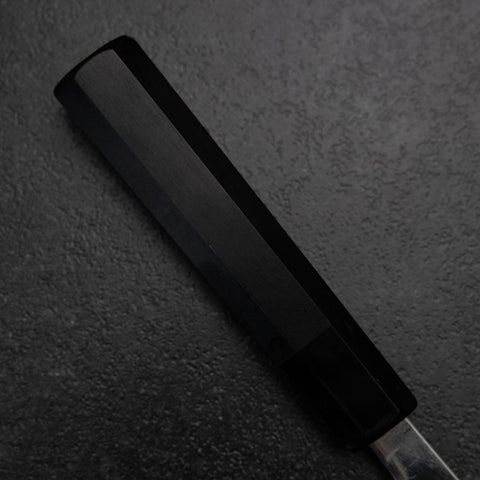 Kiritsuke Deba Silver Steel #3 Mirror Buffalo Ebony Handle 180mm (7”)-[Musashi]-[Japanese-Kitchen-Knives]