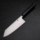 Kiritsuke Deba Silver Steel #3 Mirror Buffalo Ebony Handle 180mm-[Musashi]-[Japanese-Kitchen-Knives]
