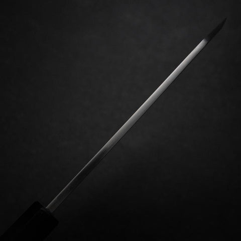 Kiritsuke Deba Silver Steel #3 Mirror Buffalo Ebony Handle 180mm-[Musashi]-[Japanese-Kitchen-Knives]