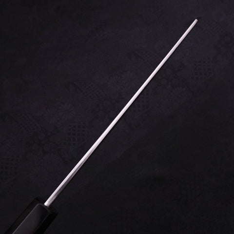 Kiritsuke Gyuto Blue Steel #1 Kurouchi Suminagashi Buffalo Ebony Handle 200mm (7.9”)-[Musashi]-[Japanese-Kitchen-Knives]