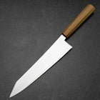 Kiritsuke Gyuto Blue Steel #2 Polished Olive Handle 240mm-[Musashi]-[Japanese-Kitchen-Knives]