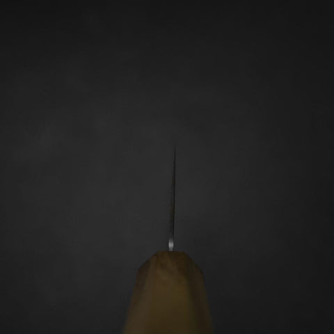 Kiritsuke Gyuto Blue Steel #2 Polished Olive Handle 240mm-[Musashi]-[Japanese-Kitchen-Knives]