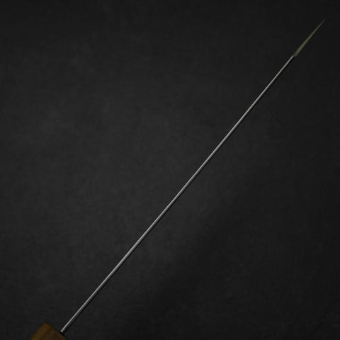 Kiritsuke Gyuto Blue Steel #2 Polished Stainless Clad Olive Handle 240mm (9.4”)-[Musashi]-[Japanese-Kitchen-Knives]