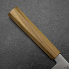 Kiritsuke Gyuto Blue Steel #2 Polished Stainless Clad Olive Handle 240mm (9.4”)-[Musashi]-[Japanese-Kitchen-Knives]