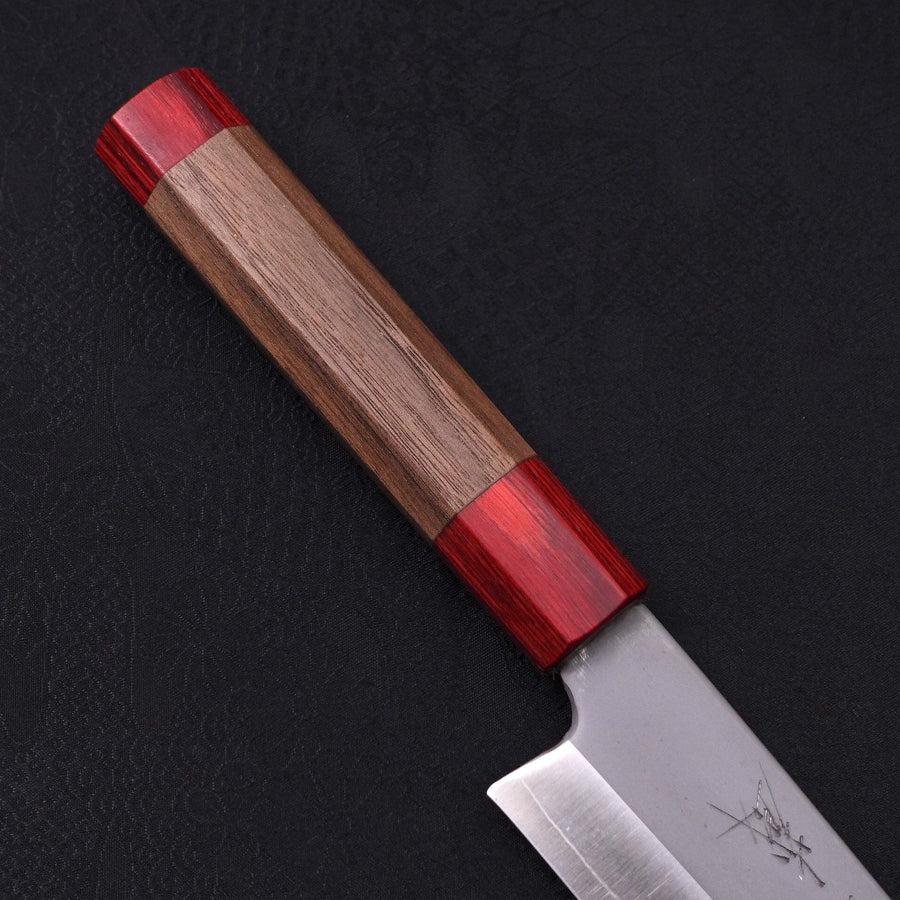 Kiritsuke Gyuto HAP-40 High Speed Tool Steel Walnut Red Handle 200mm-Polished-HAP-40-Japanese Handle-[Musashi]-[Japanese-Kitchen-Knives]