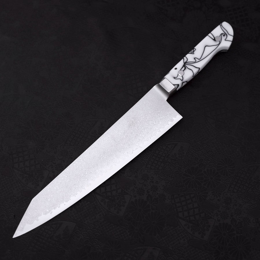 切付牛刀 SG-2 ダマスカス 白柄 240mm – MUSASHI