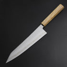 Kiritsuke Gyuto SLD Nickel Tsuchime Colored Damascus Olive Handle 210mm Limited Edition (8.3”)-[Musashi]-[Japanese-Kitchen-Knives]
