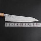 Kiritsuke Gyuto SLD Nickel Tsuchime Colored Damascus Olive Handle 210mm Limited Edition-[Musashi]-[Japanese-Kitchen-Knives]