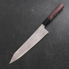 Kiritsuke Gyuto Silver Steel #3 Damascus Buffalo Wenge Handle 210mm (8.3”)-[Musashi]-[Japanese-Kitchen-Knives]