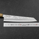 Kiritsuke Gyuto Silver Steel #3 Nashiji Olive Handle 205mm (8.1”)-[Musashi]-[Japanese-Kitchen-Knives]
