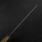 Kiritsuke Gyuto Silver Steel #3 Nashiji Olive Handle 205mm-[Musashi]-[Japanese-Kitchen-Knives]