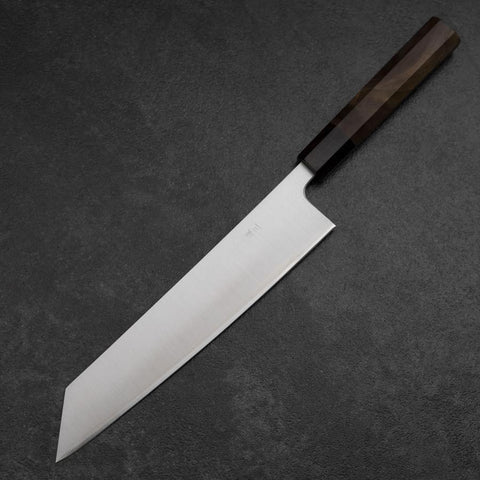 Kiritsuke Gyuto Silver Steel #3 Polished Walnut Handle 240mm-[Musashi]-[Japanese-Kitchen-Knives]