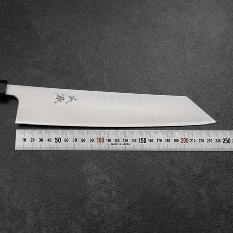 Kiritsuke Gyuto Silver Steel #3 Polished Walnut Handle 240mm-[Musashi]-[Japanese-Kitchen-Knives]