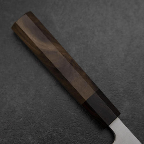Kiritsuke Gyuto Silver Steel #3 Polished Walnut Handle 240mm-[Musashi]-[Japanese-Kitchen-Knives]