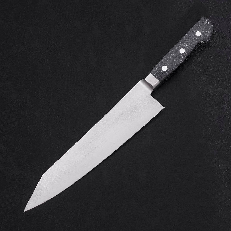 牛刀　VG10 ダマスカス　切付 切付牛刀 VG-10 ダマスカス 黒マーブル柄 210mm – MUSASHI
