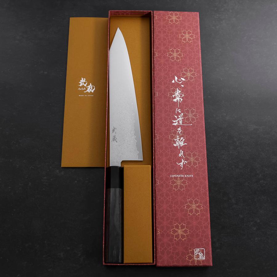 Kiritsuke Gyuto VG-10 Damascus Grey Cherry Handle 240mm – MUSASHI