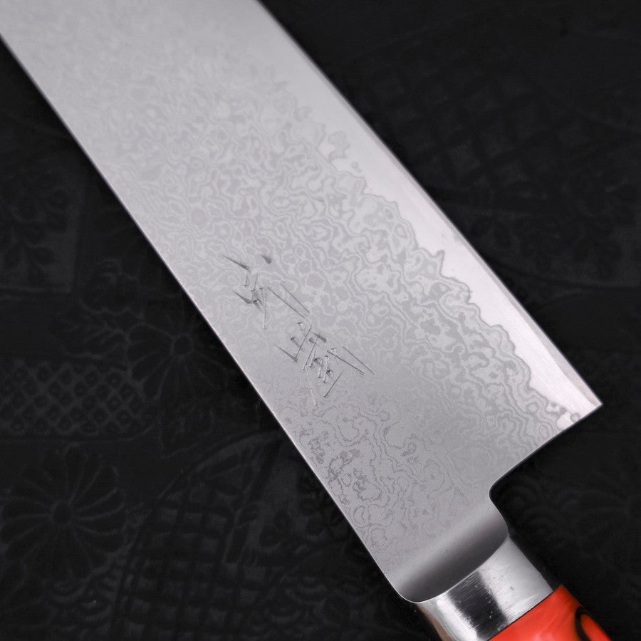 切付牛刀 VG-10 ダマスカス オレンジ柄 210mm – MUSASHI
