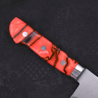 Kiritsuke Gyuto VG-10 Damascus Orange Handle 210mm (8.3”)-[Musashi]-[Japanese-Kitchen-Knives]