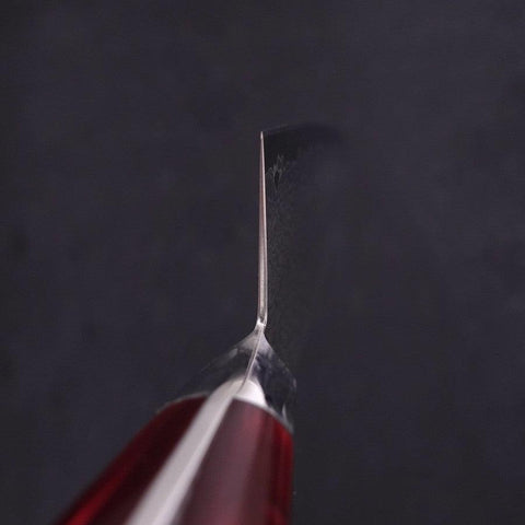 Kiritsuke Gyuto VG-10 Damascus Red Handle 210mm (8.3”)-[Musashi]-[Japanese-Kitchen-Knives]