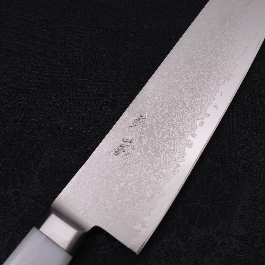 Kiritsuke Gyuto VG-10 Damascus White Marble Handle 210mm-VG-10-Damascus-Western Handle-[Musashi]-[Japanese-Kitchen-Knives]