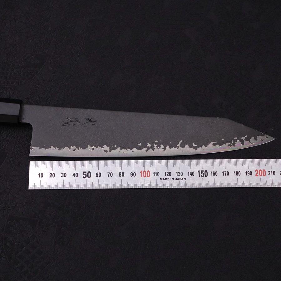 Kiritsuke Gyuto VG-10 Kurozome Damascus Buffalo Ebony Handle 210mm-Damascus-VG-10-Japanese Handle-[Musashi]-[Japanese-Kitchen-Knives]