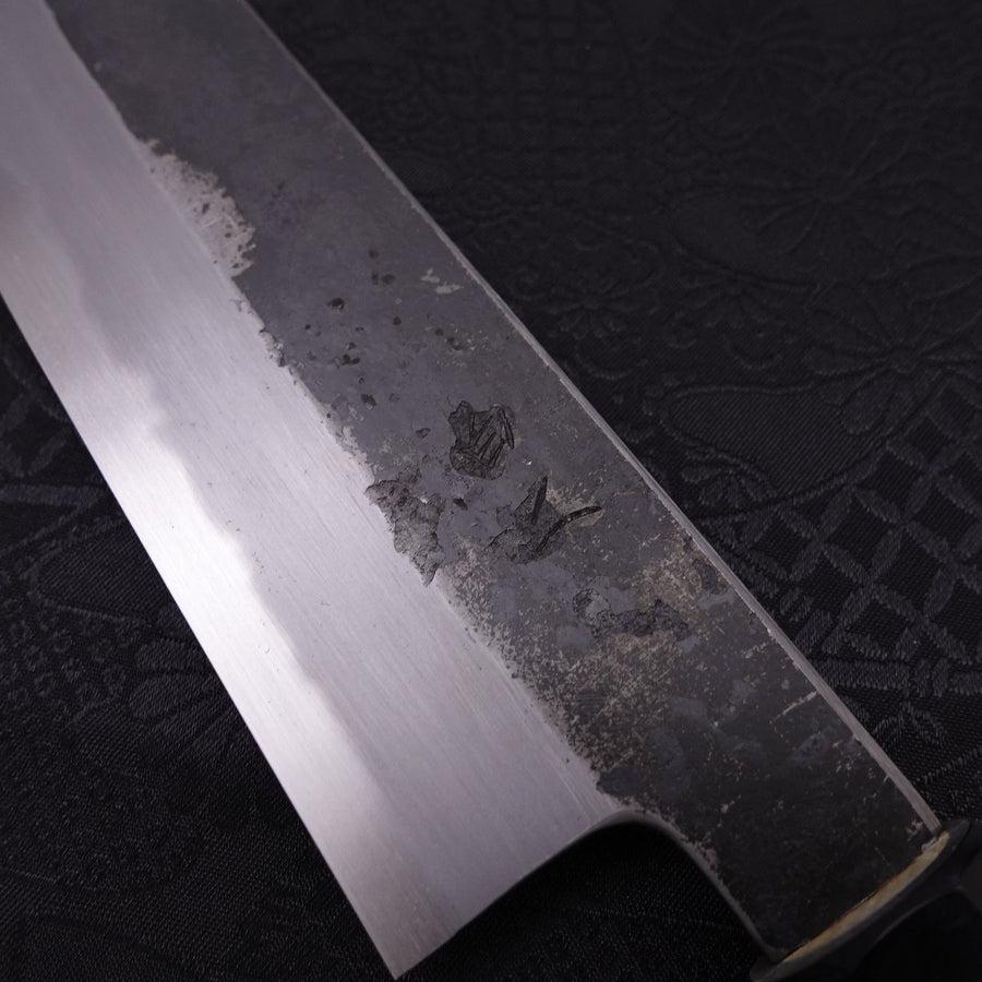 Kiritsuke Gyuto White steel #2 Kurouchi Buffalo Magnolia Handle 240mm-White steel #2-Kurouchi-Japanese Handle-[Musashi]-[Japanese-Kitchen-Knives]
