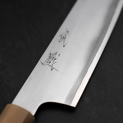 Kiritsuke HAP-40 Polished Double Buffalo Capped Magnolia Handle 200mm (7.9”)-[Musashi]-[Japanese-Kitchen-Knives]