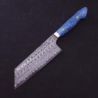 Kiritsuke Nakiri SG-2 Damascus Turquoise Blue Handle 170mm (6.7”)-[Musashi]-[Japanese-Kitchen-Knives]