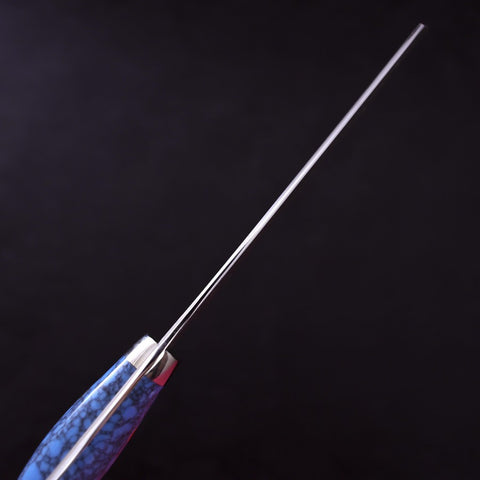 Kiritsuke Nakiri SG-2 Damascus Turquoise Blue Handle 170mm (6.7”)-[Musashi]-[Japanese-Kitchen-Knives]