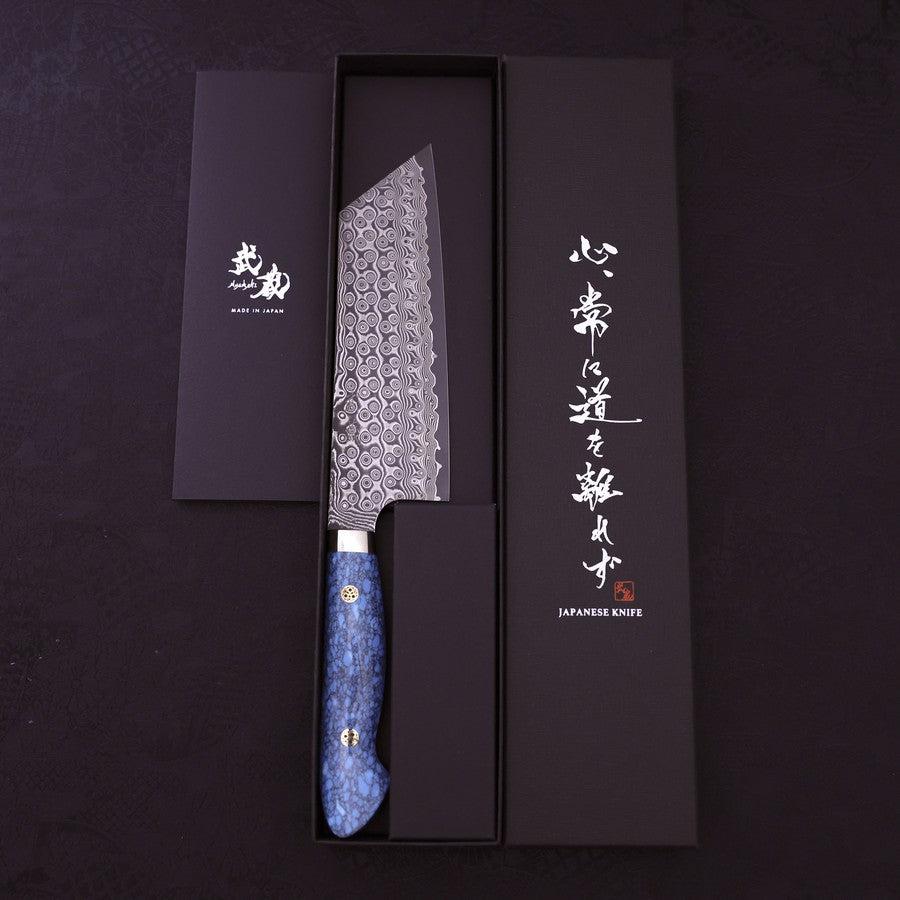 切付 菜切 SG-2 ダマスカス ターコイズブルー柄 170mm – MUSASHI