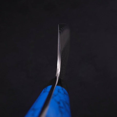 Kiritsuke Nakiri SG-2 Tsuchime Turquoise Blue Handle 170mm (6.7”)-[Musashi]-[Japanese-Kitchen-Knives]