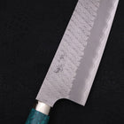 Kiritsuke Nakiri SG-2 Tsuchime Turquoise Green Handle 170mm (6.7”)-[Musashi]-[Japanese-Kitchen-Knives]