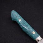 Kiritsuke Nakiri SG-2 Tsuchime Turquoise Green Handle 170mm (6.7”)-[Musashi]-[Japanese-Kitchen-Knives]