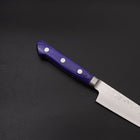 Kiritsuke Petty AUS-10 Stainless Tsuchime Western-Blue Handle 145mm (5.7”)-[Musashi]-[Japanese-Kitchen-Knives]