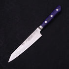 Kiritsuke Petty Blue Steel #2 Nashiji Stainless Clad Western Handle 140mm (5.5”)-[Musashi]-[Japanese-Kitchen-Knives]