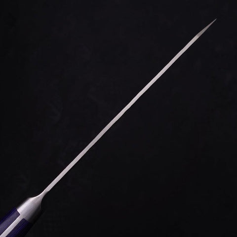 Kiritsuke Petty Blue Steel #2 Nashiji Stainless Clad Western Handle 140mm (5.5”)-[Musashi]-[Japanese-Kitchen-Knives]
