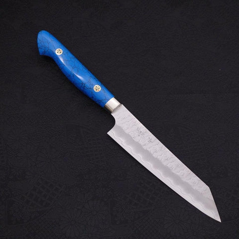 Kiritsuke Petty SG-2 Tsuchime Turquoise Blue Handle 150mm (5.9”)-[Musashi]-[Japanese-Kitchen-Knives]