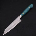 Kiritsuke Petty SG-2 Tsuchime Turquoise Green Handle 150mm (5.9”)-[Musashi]-[Japanese-Kitchen-Knives]