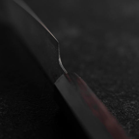 Kiritsuke Petty SLD Black Damascus Ebony Handle 110mm-[Musashi]-[Japanese-Kitchen-Knives]